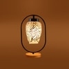 Devansh Multicolor Glass Wooden & Iron  Table Lamp -17 Inch Height  -Ab