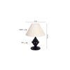 Vicente Off White Fabric Shade Table Lamp with Black Iron Base
