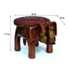 Desert Art Wooden Handpainted Copper Elephant Stool 8 Inch