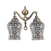 Devansh Metal Electric Wall Light in Multi Colour with Multi Shade Count of 2 Lights