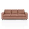 Apollo Compact High Back 3 Seater  Fabric Sofa In Mocha Mousse Velvet Colour