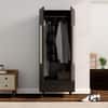 Hexa Red Wooden 2 Door Wardrobe with Drawer and Hanging Space in Flower Wenge Colour