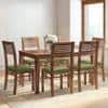 Floyd 6 Seater Dining Table Glass Top With Set Of 6 Zella Dining Chair