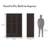 Bennis Engineered Wood 3 Door Wardrobe Without Mirror in Dark Walnut Finish