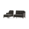 Abbey Sectional Sofa (Colour : Smoke Grey, Cushion : Soft, Seater : Left Aligned 2 Seater + Left Aligned Chaise)