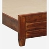 Rehan Solid Wood Queen  Size Bed Without Storage (Honey Finish)