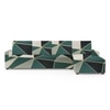 Right Aligned 3 Seater Right Aligned Chaise Green Triangles Sofa Cover