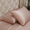 Stoa Paris Satin Pillow Covers,  Premium Plain Pillow Cover Set of 2, 68L x 45W cms - Champagne