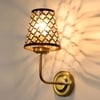 Devansh Metal Electric Wall Light in Gold Colour with Black Shade Count of 1 Light