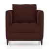 Florence Premium 1 Seater Fabric Sofa in Deep Crimson Velvet Colour