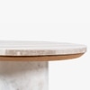 Mallow Marble Side Table in Beige Colour