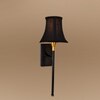 Devansh Metal Electric Wall Light in Black Colour with Black Shade Count of 1 Light