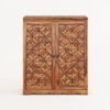 Parquet Sheesham Wood Bar Cabinet In Teak Finish