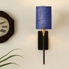 Devansh Metal Electric Wall Light in Black Colour with Blue Shade Count of 1 Light