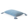 Moss Knit Cadet Blue Cotton Knitted Cushion Cover 12X20 Inches