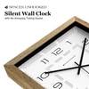 Quiet Geometry Wooden Wall Clock with Modern Numeric Dial