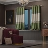 Stoa Paris Satin Window Curtain, 70% Blackout Curtains,   Privacy Lining, Pack of 2, Versailles - Majestic Meadow