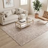 Neulooms Handloom Knotted Reversible Flatweave Square Rug Wheat or Ivory 7x7