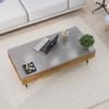 Hexa Engineered Wood Coffee Table With Metal Legs In Grey