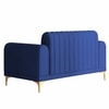 Josbert Velvet 2 Seater Sofa In  Navy Blue Colour