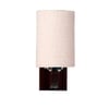 Devansh Solid Wood Electric Wall Light in White Colour with White Shade Count of 1 Light