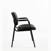 Kepler Brooks Embassy Leatherette Visitor Chair in Black Colour