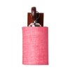 Devansh Solid Wood Electric Wall Light in Brown Colour with Pink Shade Count of 1 Light