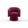 Morrow Swivel Solid Wood Round Chair in Maroon Colour