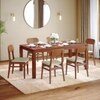 Atlas Solid Wood 6 Seater Dining Table With 6  Lunar Dining Chairs (Finish : Honey, Chair Colour : Ancient Ivory Cream)