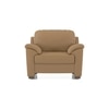 Farina 1 Seater Premium Italian Leather Sofa In Ecru