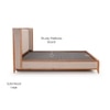 Kingsley Fabric King  Size Bed With Hydraulic Storage (Textured Beige Colour)