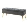 Kajana 2 Ottoman with Storage Color in Dark Grey