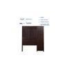 Nakamura Study Table with Cabinet in Dark Brown Finish