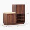 Wollman Shoe Rack Of 30 Pairs In Provincial Teak Color