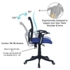 Eexcaeal Mid Back Ergonomic Chair in Blue Colour