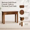 Bartram Sheeham Wood Console Table in Provincial Teak Finish With 2 Drawer