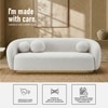 Elegantensemble Wood 3 Seater With Upholstery Non Storage Sofa In White Colour