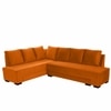 Melo 3 Seater Fold Out Sofa cum Bed  in Orange Colour