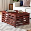 Erickson Sheesham Wood Contemporary Rectangle Coffee Table In Honey Finish