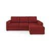 Apollo Sofa (Colour : Salsa Red, Cushion : Hard, Back Type : Regular, Seating Capacity : Right Aligned 2 Seater + Right Aligned Chaise)