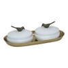 Metalsmith Metal Serveware Box Set of 3 with Tray White Finish