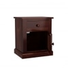 Diamond Solid Wood Bedside Table in Teak Finish