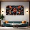 The Castle Decor Flower Wall Painting Wooden Framed 27x48 Inch (Style 3)