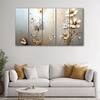 The Castle Decor Flower Art Wall Painting Wooden Framed Digital Painting 27x48 Inch