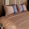 Stoa Paris Satin Bedsheet for Super King Bed (274 cm x 274 cm) with 2 Pillow Covers heet for Chateau Charisma Champagne