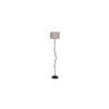 Lola Grey Fabric Floor Lamp with Black Iron Base
