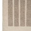 Jaipur Rugs Soft Geometric Striped Polyester 6x9 Feet Soft Gold And Antique White Dhurrie Carpet
