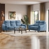 Ronan 2 Seater Fabric Sofa in Denim Blue Colour