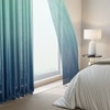 Stoa Paris Sheer Ombre Printed Long Door Curtain, Aesthetic Curtain with  Light Filtering Balcony,  Set of 1 Parda, DawnÆs Dream - Teal