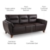 Johanna 3 Seater Leatherette Sole in Choco Brown Colour